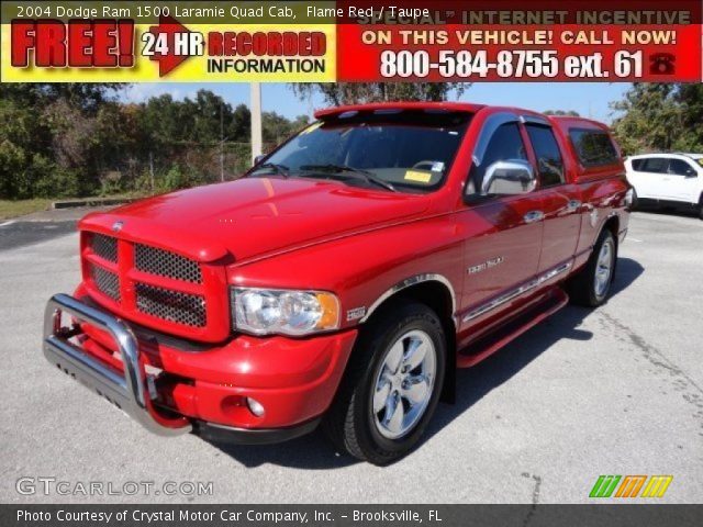 2004 Dodge Ram 1500 Laramie Quad Cab in Flame Red