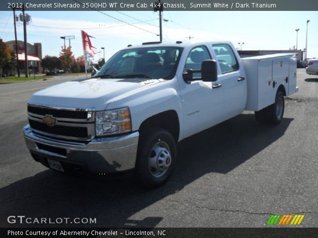 2012 Chevrolet Silverado 3500HD WT Crew Cab 4x4 Chassis in Summit White