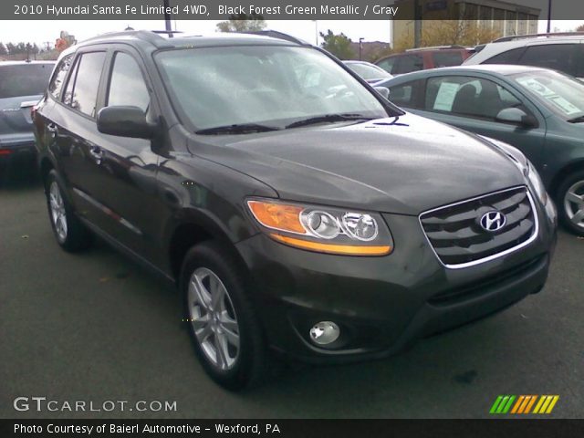 2010 Hyundai Santa Fe Limited 4WD in Black Forest Green Metallic