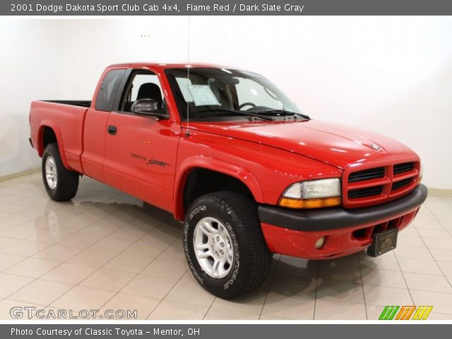 2001 Dodge Dakota Sport Club Cab 4x4 in Flame Red