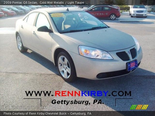 2009 Pontiac G6 Sedan in Gold Mist Metallic