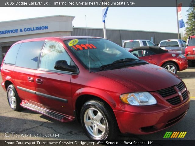 2005 Dodge Caravan SXT in Inferno Red Crystal Pearl