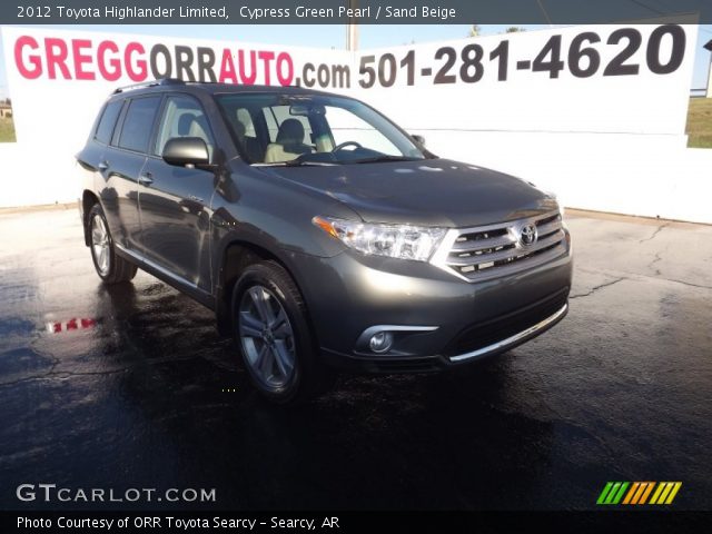 2012 Toyota Highlander Limited in Cypress Green Pearl