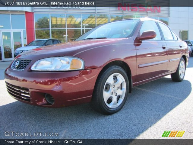 2003 Nissan Sentra GXE in Inferno Red