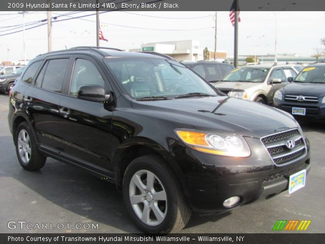 2009 Hyundai Santa Fe Limited 4WD in Ebony Black