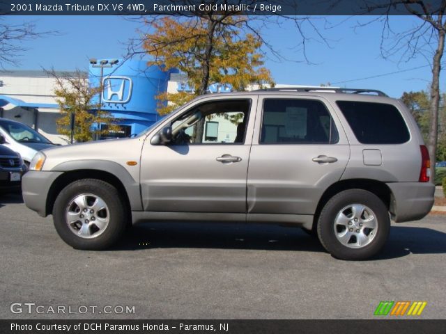 2001 Mazda Tribute DX V6 4WD in Parchment Gold Metallic