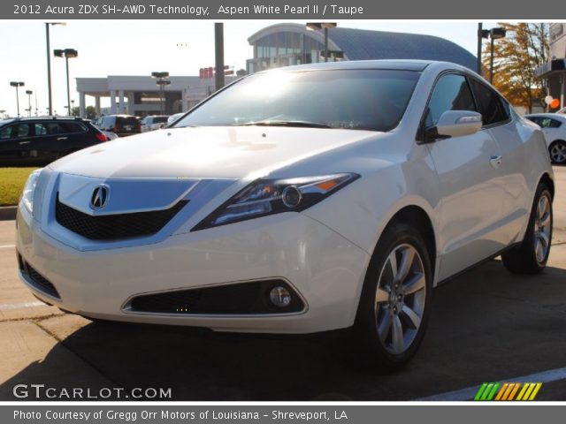 2012 Acura ZDX SH-AWD Technology in Aspen White Pearl II