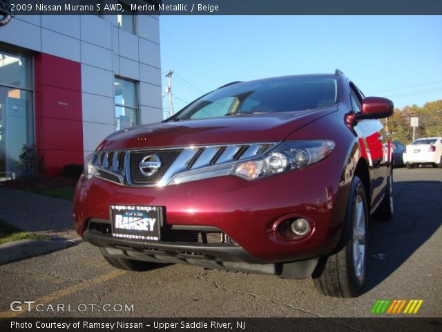 2009 Nissan Murano S AWD in Merlot Metallic