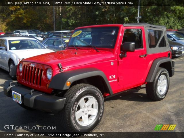 2009 Jeep Wrangler X 4x4 in Flame Red
