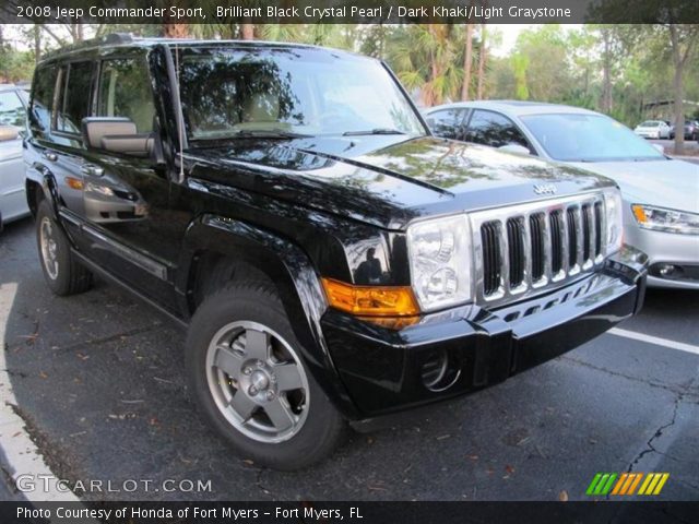 2008 Jeep Commander Sport in Brilliant Black Crystal Pearl