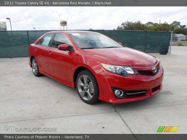 2012 Toyota Camry SE V6 in Barcelona Red Metallic
