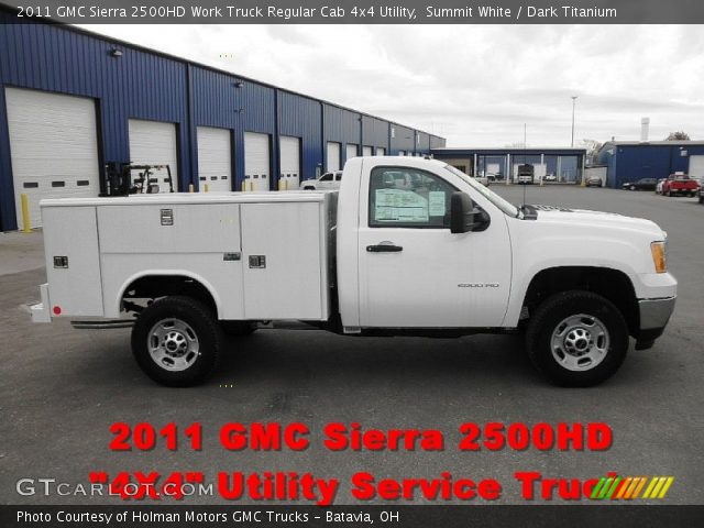 2011 GMC Sierra 2500HD Work Truck Regular Cab 4x4 Utility in Summit White