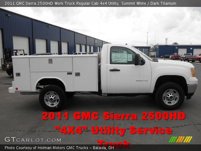 2011 GMC Sierra 2500HD Work Truck Regular Cab 4x4 Utility in Summit White