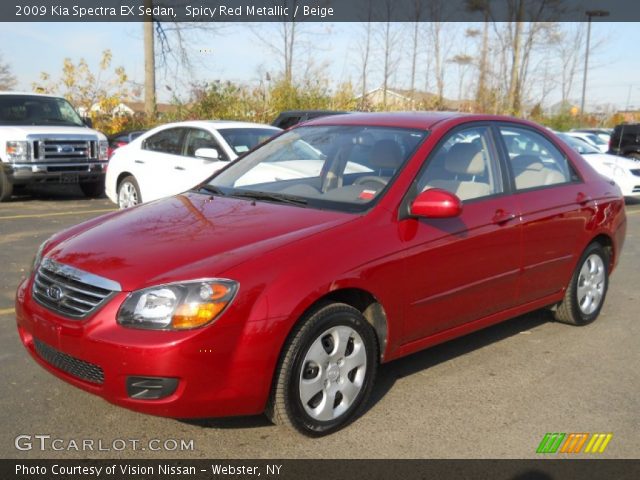 2009 Kia Spectra EX Sedan in Spicy Red Metallic