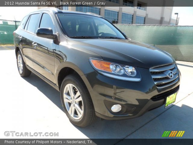 2012 Hyundai Santa Fe SE V6 in Black Forest Green