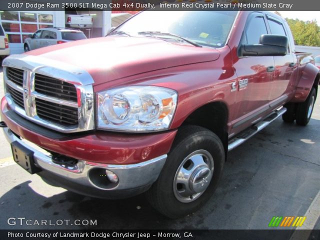 2007 Dodge Ram 3500 SLT Mega Cab 4x4 Dually in Inferno Red Crystal Pearl