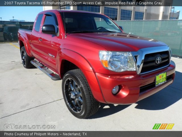 2007 Toyota Tacoma V6 PreRunner TRD Sport Access Cab in Impulse Red Pearl