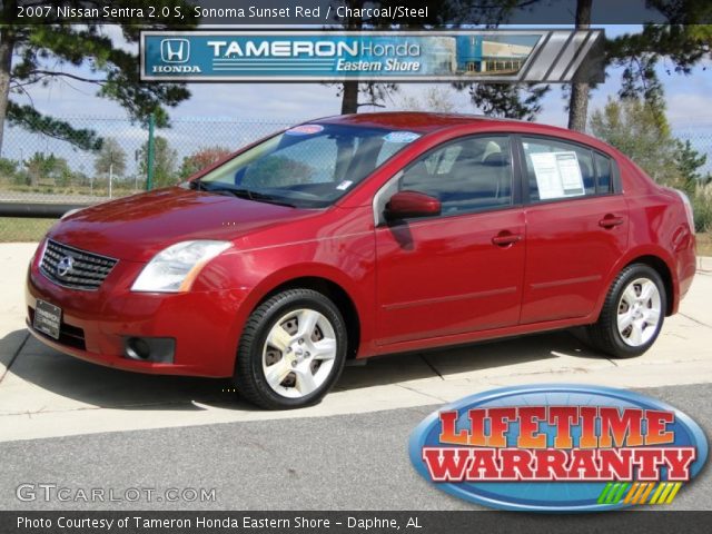2007 Nissan Sentra 2.0 S in Sonoma Sunset Red