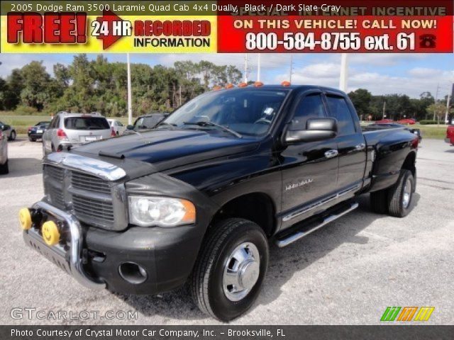 2005 Dodge Ram 3500 Laramie Quad Cab 4x4 Dually in Black