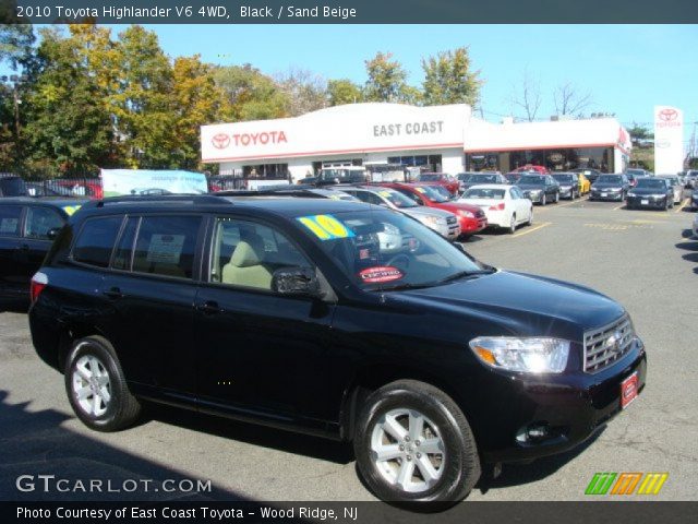 2010 Toyota Highlander V6 4WD in Black