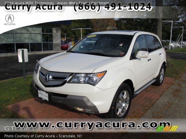 2009 Acura MDX Technology in Aspen White Pearl