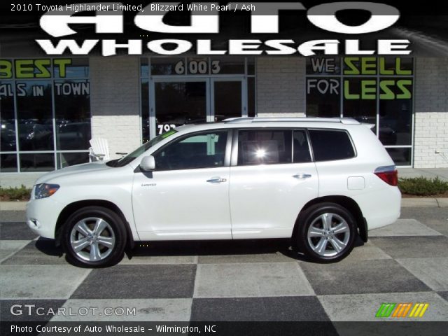 2010 Toyota Highlander Limited in Blizzard White Pearl