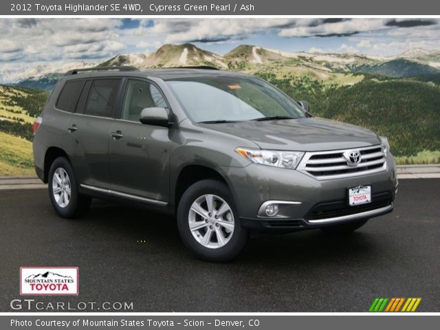 2012 Toyota Highlander SE 4WD in Cypress Green Pearl