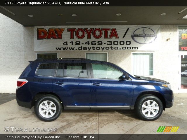2012 Toyota Highlander SE 4WD in Nautical Blue Metallic