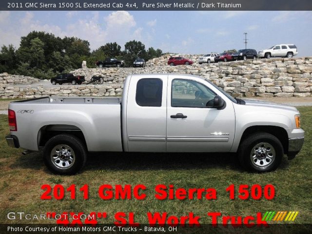 2011 GMC Sierra 1500 SL Extended Cab 4x4 in Pure Silver Metallic