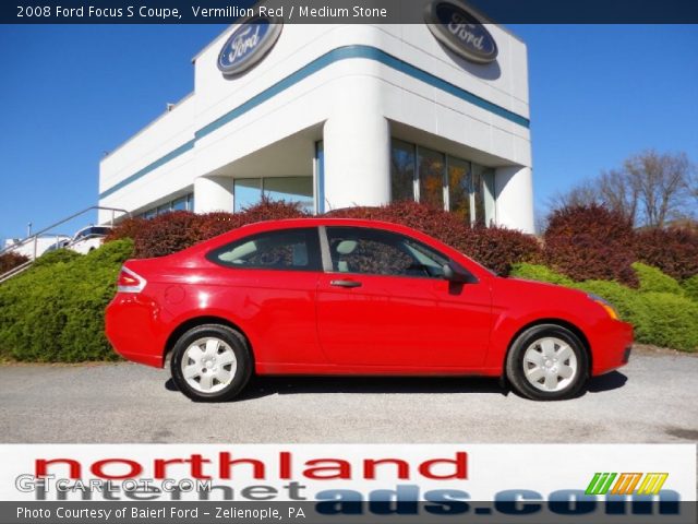 2008 Ford Focus S Coupe in Vermillion Red