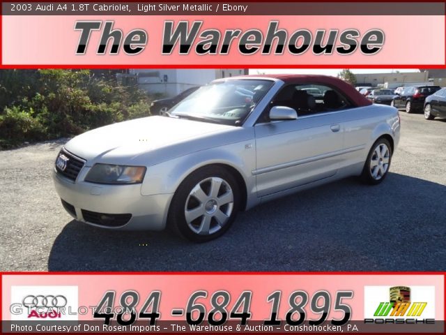 2003 Audi A4 1.8T Cabriolet in Light Silver Metallic