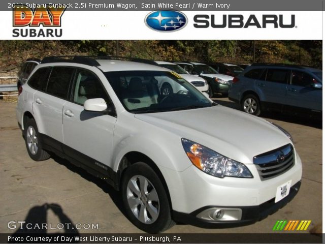 2011 Subaru Outback 2.5i Premium Wagon in Satin White Pearl