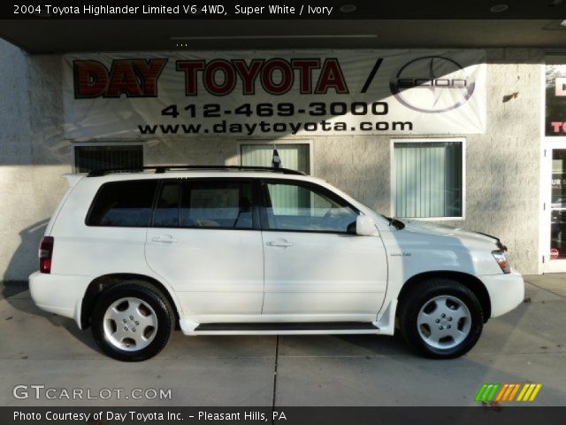 2004 Toyota Highlander Limited V6 4WD in Super White