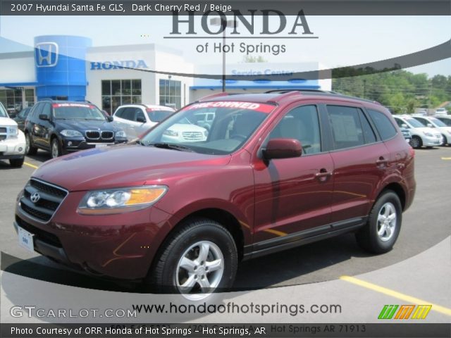2007 Hyundai Santa Fe GLS in Dark Cherry Red