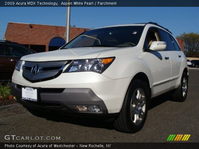 2009 Acura MDX Technology in Aspen White Pearl