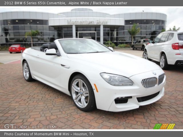 2012 BMW 6 Series 650i Convertible in Alpine White