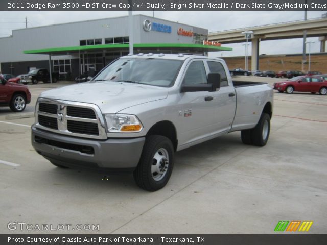 2011 Dodge Ram 3500 HD ST Crew Cab 4x4 Dually in Bright Silver Metallic