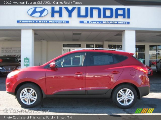 2012 Hyundai Tucson GLS AWD in Garnet Red