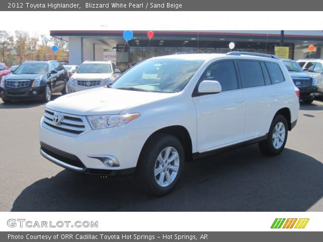 2012 Toyota Highlander  in Blizzard White Pearl