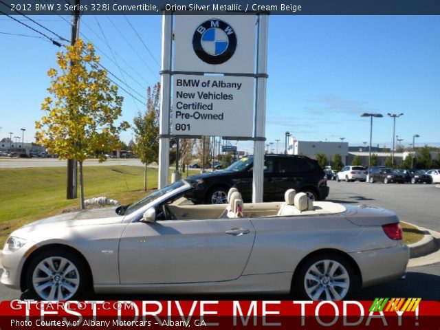 2012 BMW 3 Series 328i Convertible in Orion Silver Metallic