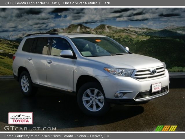 2012 Toyota Highlander SE 4WD in Classic Silver Metallic