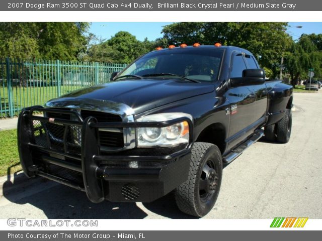 2007 Dodge Ram 3500 ST Quad Cab 4x4 Dually in Brilliant Black Crystal Pearl