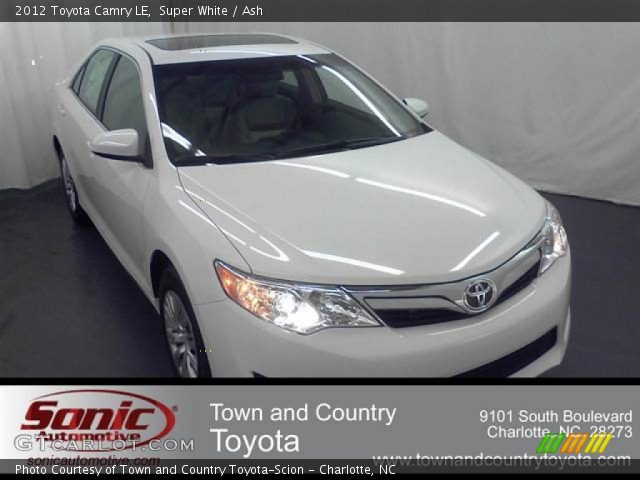 2012 Toyota Camry LE in Super White