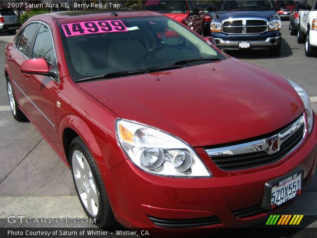 2007 Saturn Aura XE in Berry Red