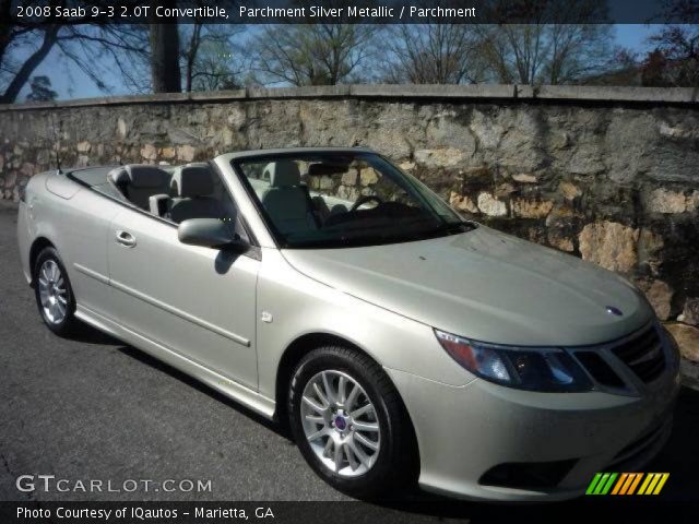 2008 Saab 9-3 2.0T Convertible in Parchment Silver Metallic