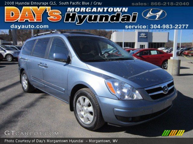 2008 Hyundai Entourage GLS in South Pacific Blue