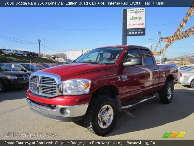 2008 Dodge Ram 2500 Lone Star Edition Quad Cab 4x4 in Inferno Red Crystal Pearl