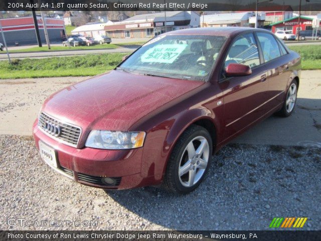 2004 Audi A4 1.8T quattro Sedan in Crimson Red Pearl Effect