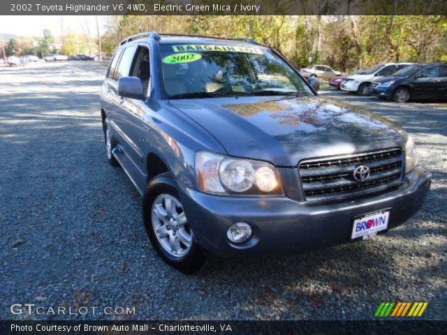 2002 Toyota Highlander V6 4WD in Electric Green Mica