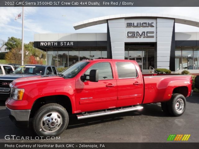 2012 GMC Sierra 3500HD SLT Crew Cab 4x4 Dually in Fire Red